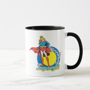Superflicka med Logotyp Mugg