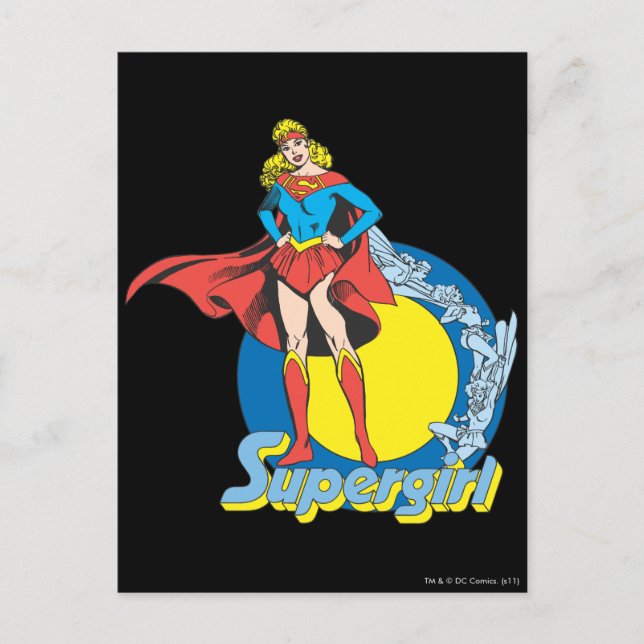 Superflicka med Logotyp Vykort (Framsida)
