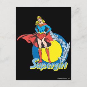 Superflicka med Logotyp Vykort