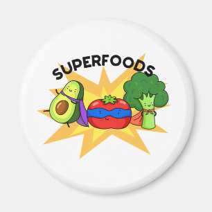 Superfood Cute Vegetabilie Pun Magnet