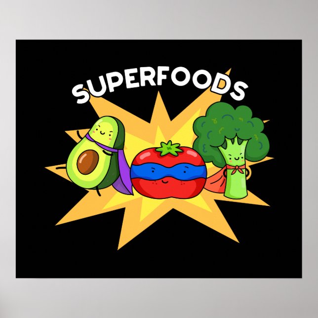 Superfood funny Vegetable Pun Poster (Framsidan)
