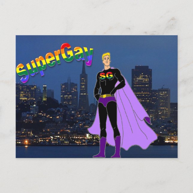 SuperGay San Francisco Vykort (Framsida)