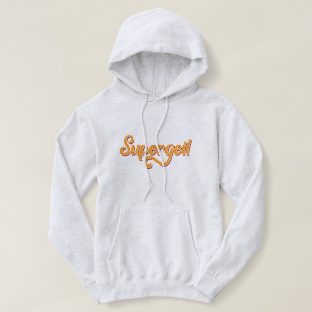Supergeil German Deutschland Fantastisk Slang Hood T Shirt (Design framsida)