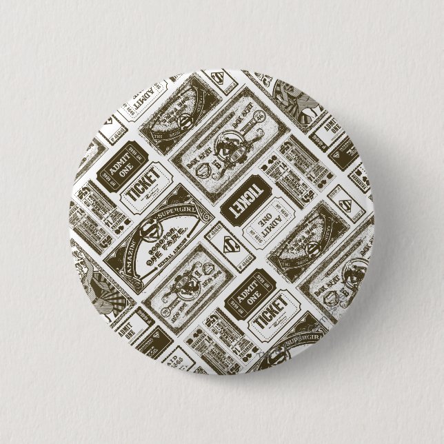 Supergirl Admit One Mönster Brown Knapp (Framsida)