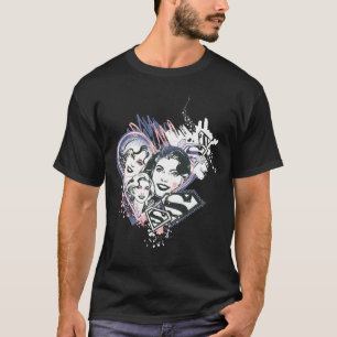 Supergirl Ansikte Collage T-shirt