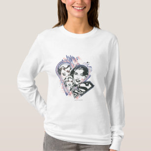 Supergirl Ansikte Collage T-shirt
