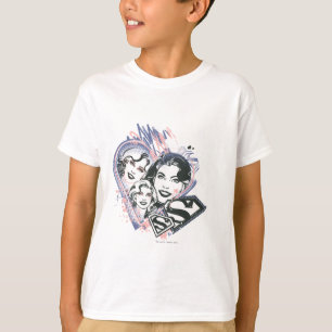 Supergirl Ansikte Collage Tee