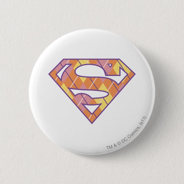 Supergirl Argyle Logotyp Knapp (Framsida)