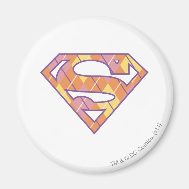 Supergirl Argyle Logotyp Magnet (Framsidan)