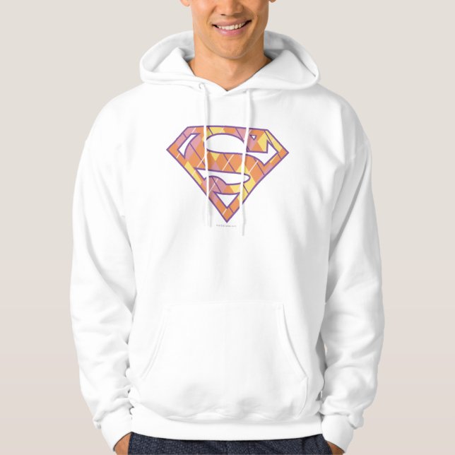 Supergirl Argyle Logotyp Sweatshirt Med Luva (Framsida)