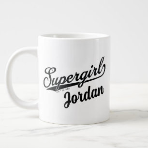 Supergirl Baseball All-Star Namn Logotyp Jumbo Mugg