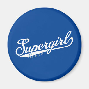 Supergirl Baseball All-Star Namn Logotyp Magnet