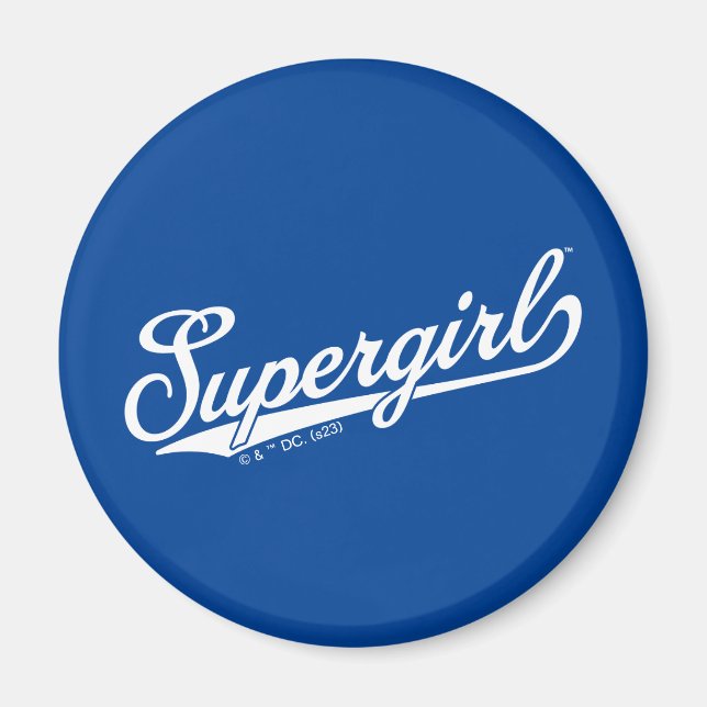 Supergirl Baseball All-Star Namn Logotyp Magnet (Framsidan)