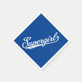 Supergirl Baseball All-Star Namn Logotyp Pappersservett