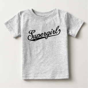 Supergirl Baseball All-Star Namn Logotyp T Shirt
