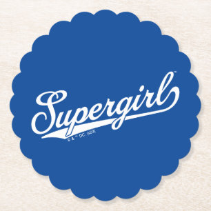 Supergirl Baseball All-Star Namn Logotyp Underlägg Papper