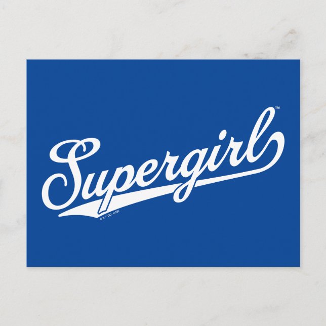 Supergirl Baseboll All-Star Namn Logotyp Vykort (Framsida)