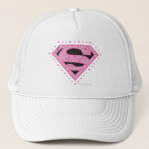 Supergirl bedrövade logotypsvart och rosor keps