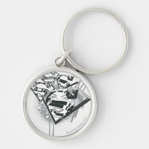 Supergirl Behålla it Fresh 1 Rund Silverfärgad Nyckelring