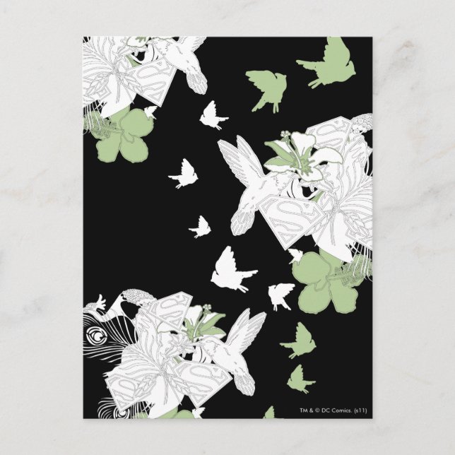 Supergirl Birds and Feathers Vykort (Framsida)