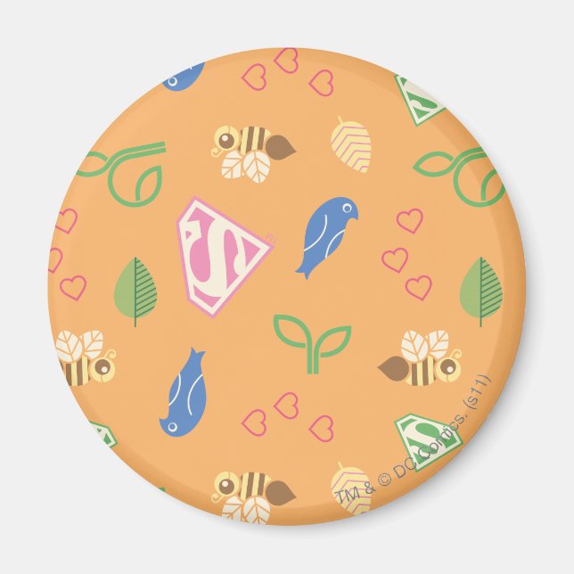 Supergirl Birds & Bees Orange Magnet (Framsidan)