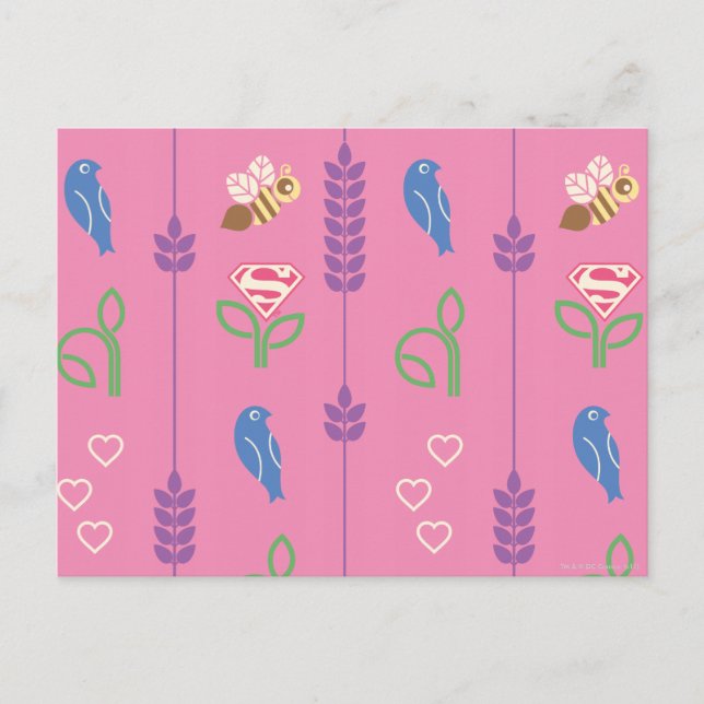 Supergirl Birds, Bees, Träd Vykort (Framsida)