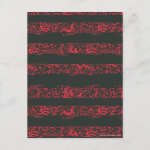 Supergirl Black and Red Line Mönster Vykort