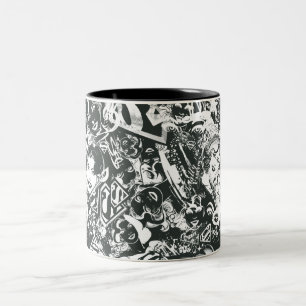 Supergirl Black and White Collage Två-Tonad Mugg