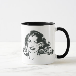 Supergirl Black and White Teckning 2 Mugg
