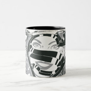 Supergirl Black and White Två-Tonad Mugg