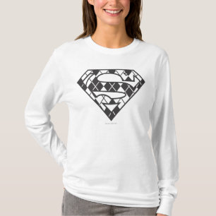 Supergirl Black Argyle Logotyp T Shirt