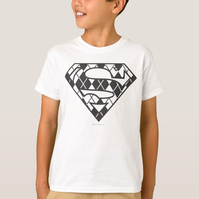 Supergirl Black Argyle Logotyp Tröja (Framsida)