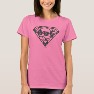 Supergirl Black Argyle Logotyp Tröja