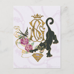 Supergirl Black Panther Vykort