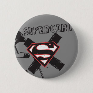 Supergirl Black Safety Stift Knapp