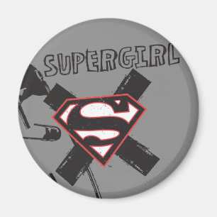 Supergirl Black Safety Stift Magnet