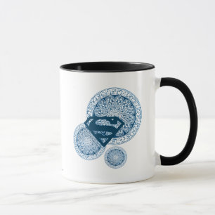 Supergirl blått cirklar design mugg