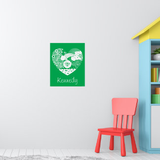 Supergirl Blommigt Peace Heart Graphic Poster