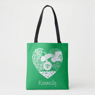 Supergirl Blommigt Peace Heart Graphic Tygkasse