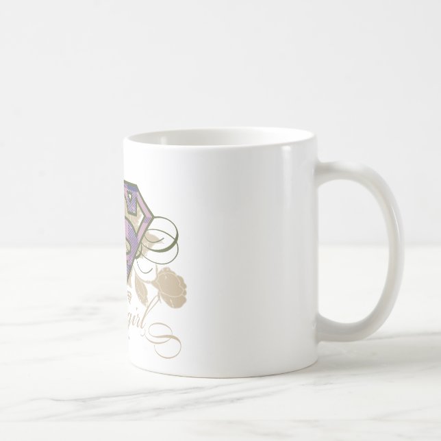 Supergirl blommor kaffemugg (Höger)