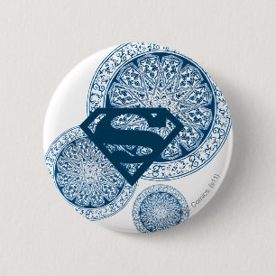 Supergirl Blue Circle Design Knapp