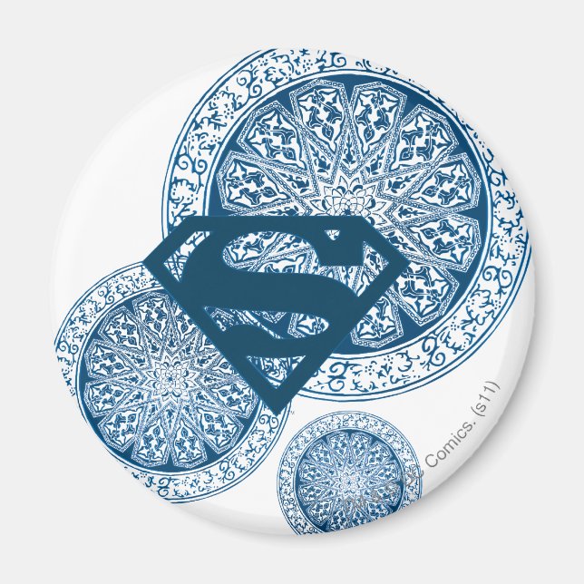 Supergirl Blue Circle Design Magnet (Framsidan)