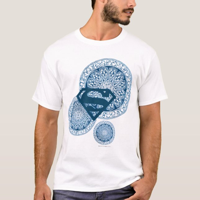 Supergirl Blue Circle Design T-shirt (Framsida)