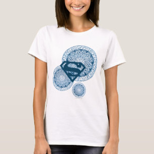 Supergirl Blue Circle Design T-shirt