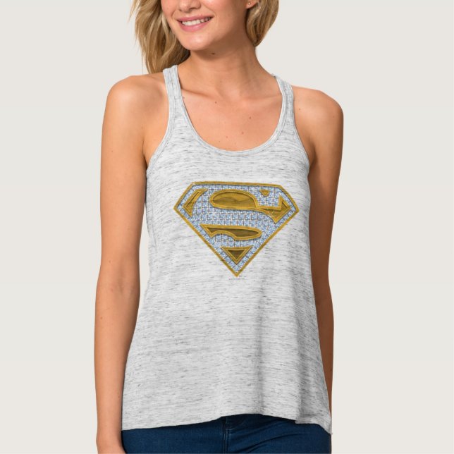Supergirl Blue Jewels Linne Med Racerback (Framsida)