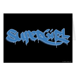 Supergirl Blue Logotyp Hälsningskort
