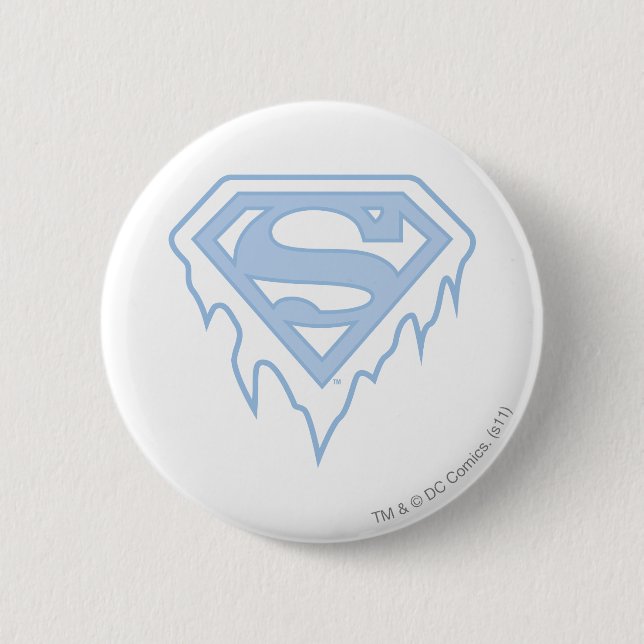Supergirl Blue Logotyp Knapp (Framsida)