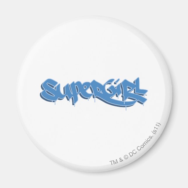 Supergirl Blue Logotyp Magnet (Framsidan)