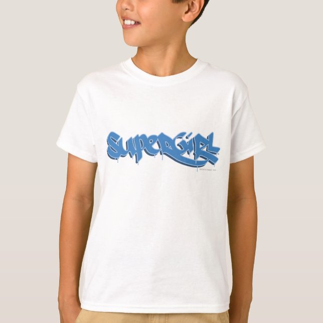 Supergirl Blue Logotyp T-shirt (Framsida)