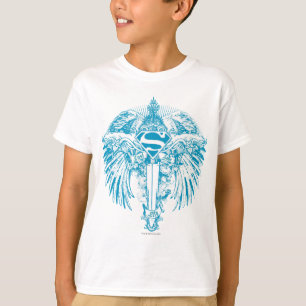 Supergirl Blue Vingar T Shirt